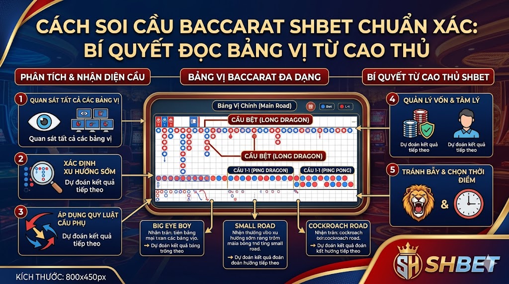 Baccarat SHBET: Cách Soi Cầu Và Bí Kíp Thắng Lớn Từ Cao Thủ
